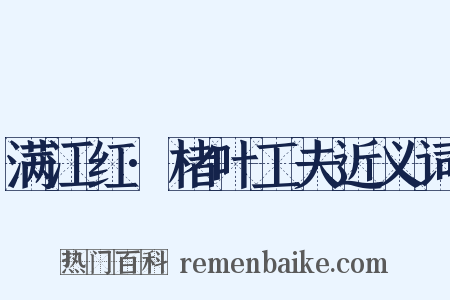 满江红·楮叶工夫近义词是什么意思的图片